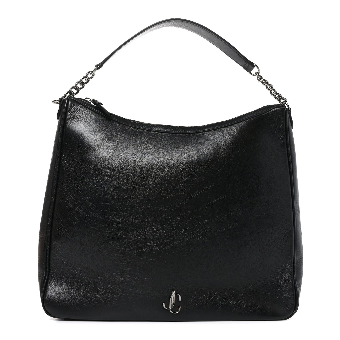 Lambskin Large JC Soft Hobo Bag Black