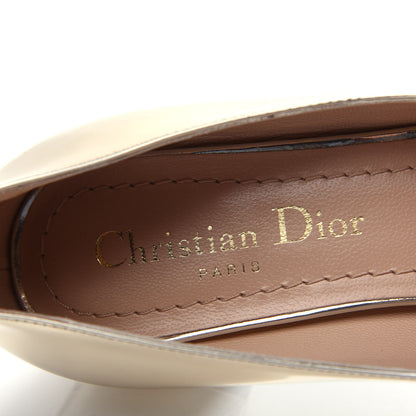 Christian Dior Mirror Finish Calfskin Baby-D Ballet Pumps 36 Stardust Gold 8 of 11