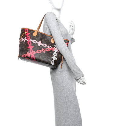 Louis Vuitton Monogram Bay Neverfull MM Rose Ballerine Poppy 2 of 11