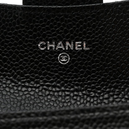 Chanel Caviar Quilted Flap Card Holder Wallet Black 6 of 9