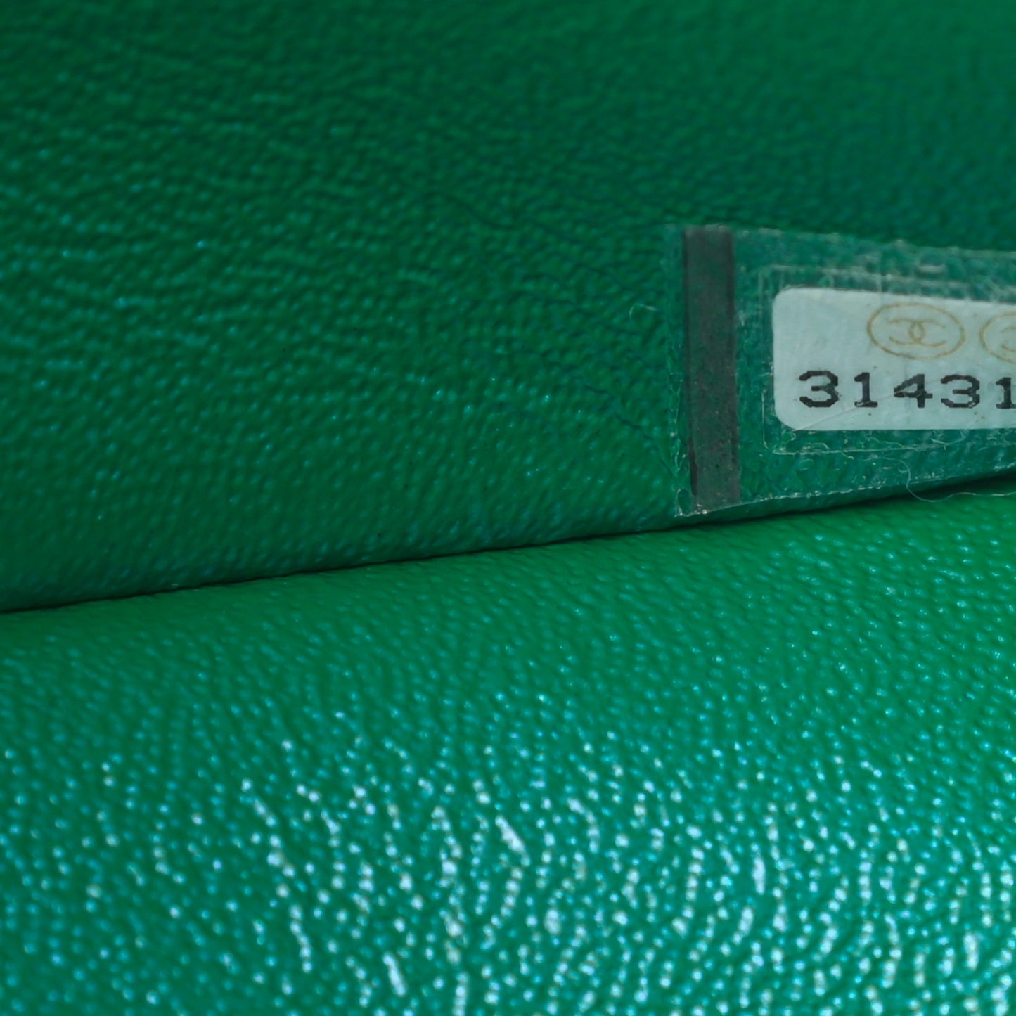 Iridescent Lambskin Quilted Mini Top Handle Rectangular Flap Green