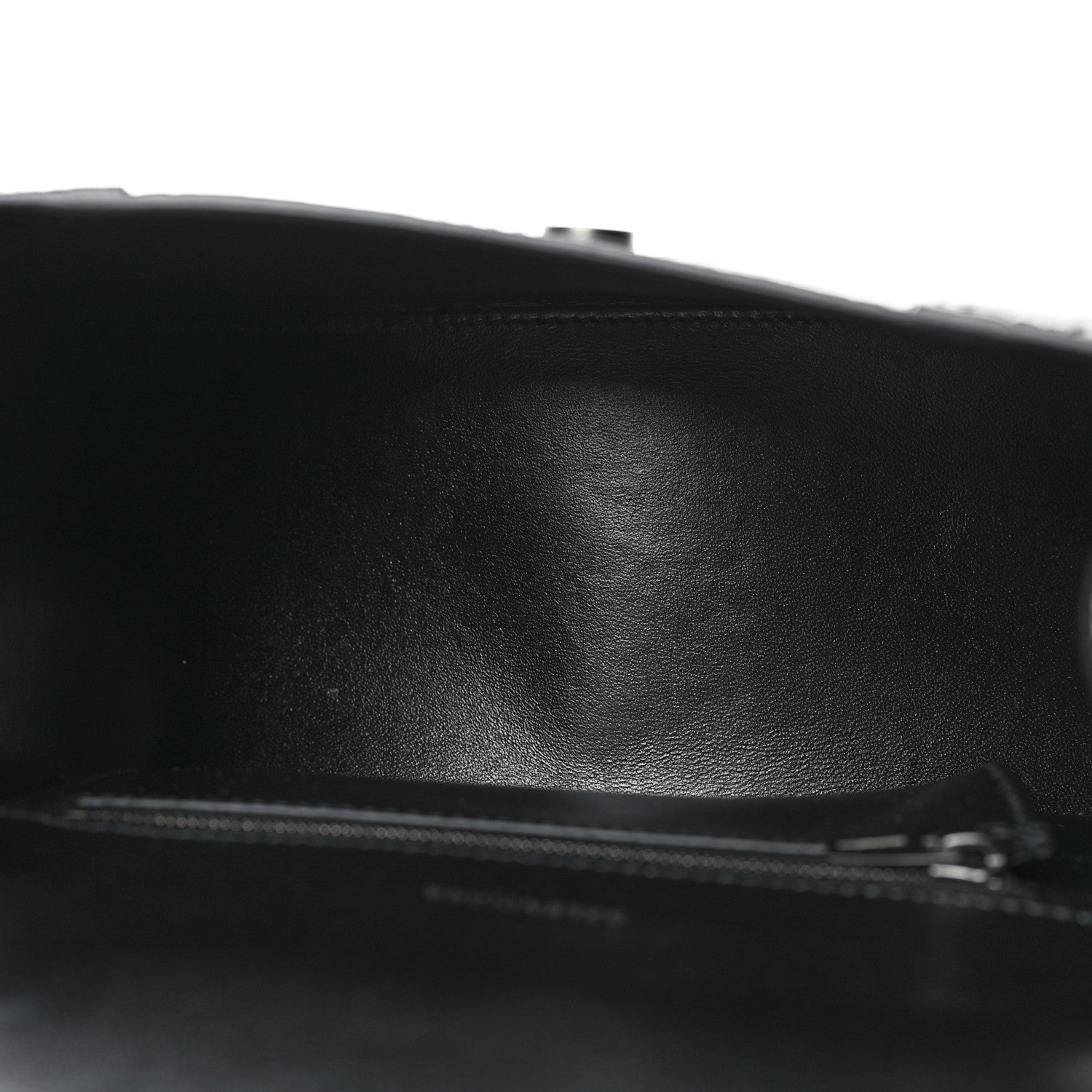 Balenciaga Shiny Calfskin Monochrome Crocodile Embossed Small Hourglass Top Handle Bag Black 5 of 10