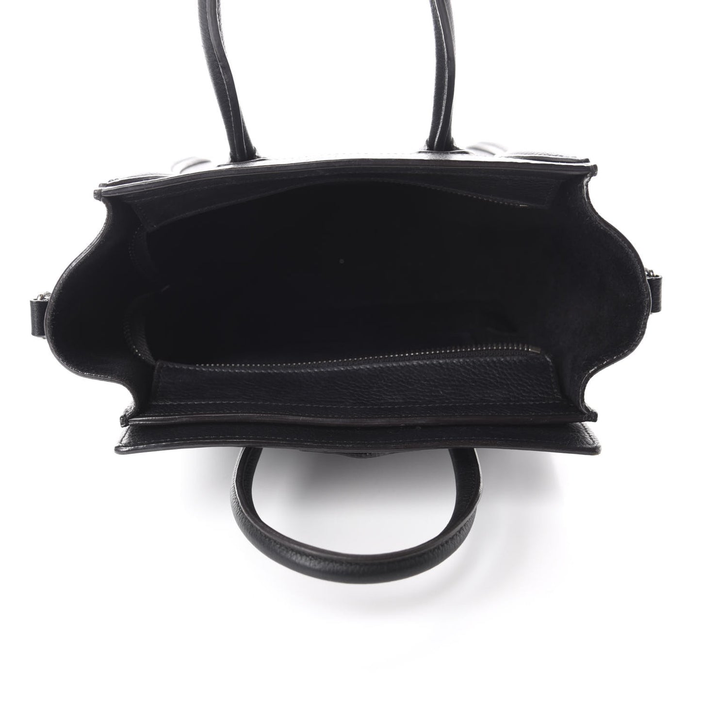 Drummed Calfskin Nano Luggage Black
