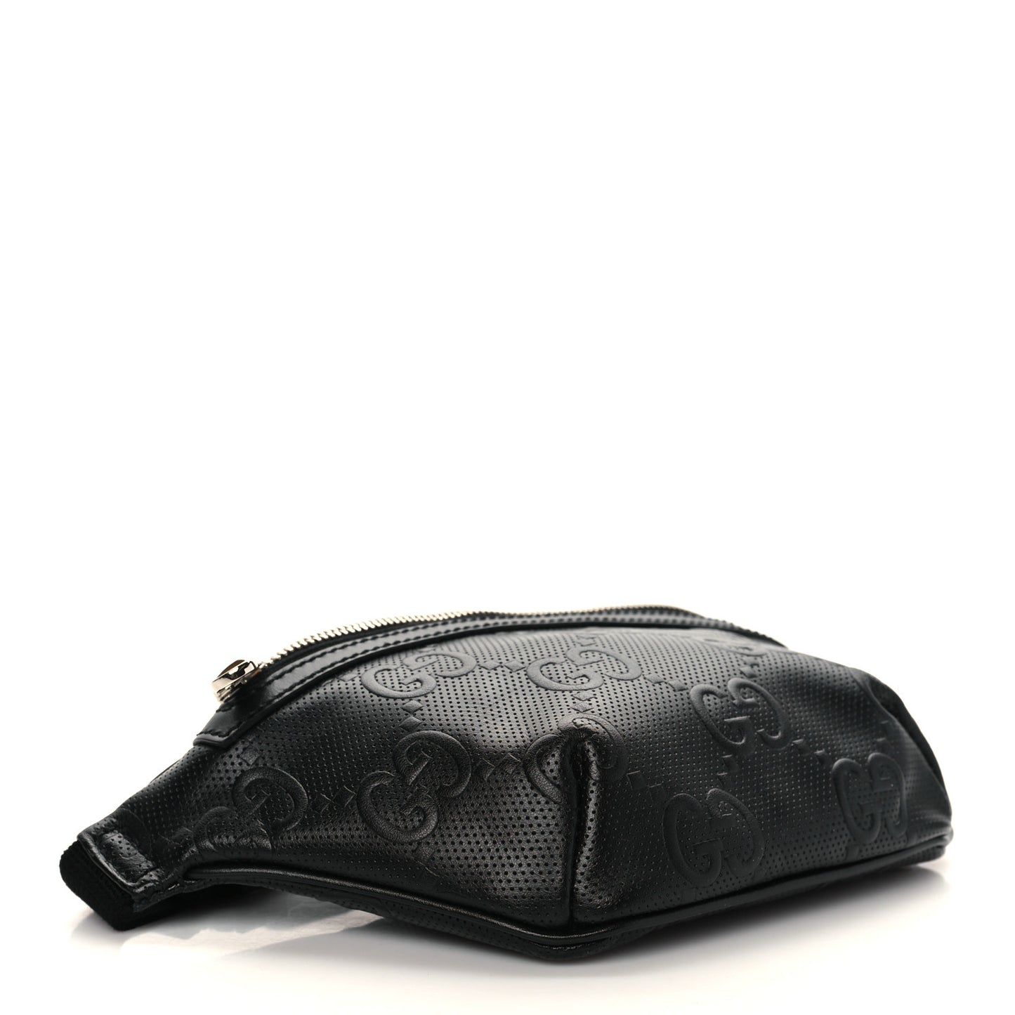 Calfskin GG Tennis Embossed Belt Bag Black