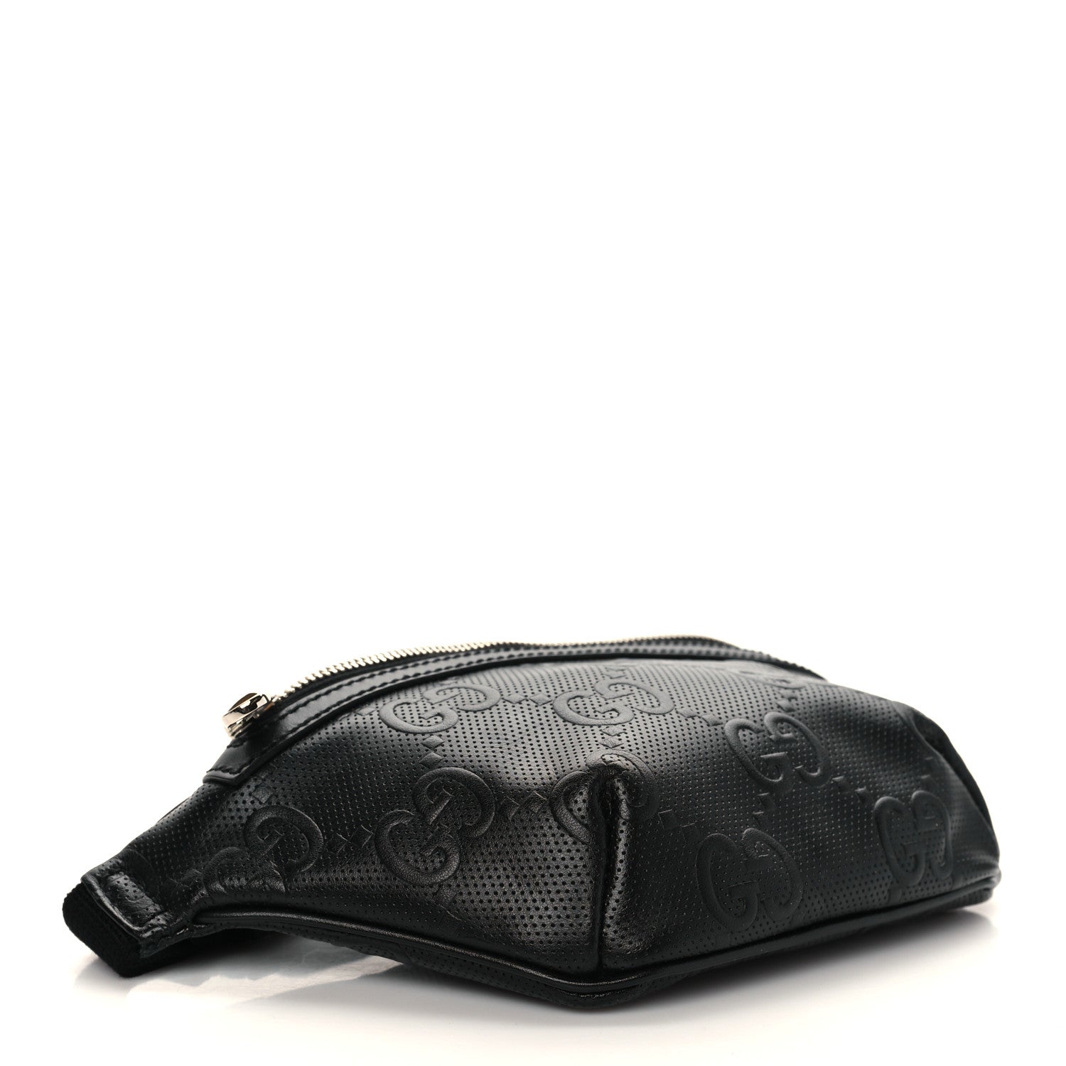 Gucci Calfskin GG Tennis Embossed Belt Bag Black 4 of 7