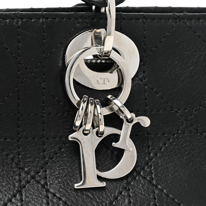 Christian Dior Calfskin Cannage Stitched Small Lady East West Lady Dior Black 11 of 11