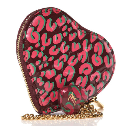 Louis Vuitton Vernis Leopard Coeur Heart Coin Purse Rouge Fauviste 3 of 6