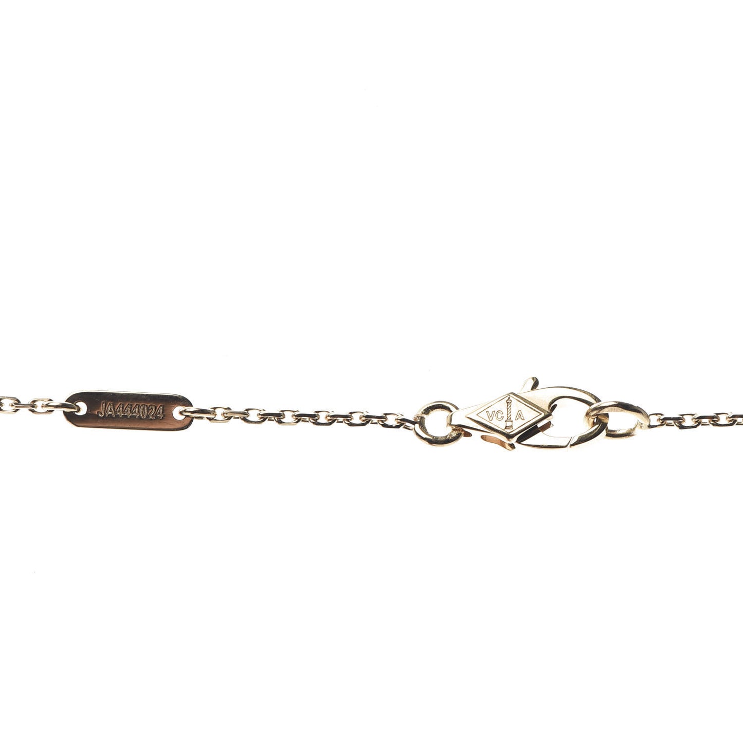 18K Yellow Gold Mother of Pearl Sweet Alhambra Pendant Necklace