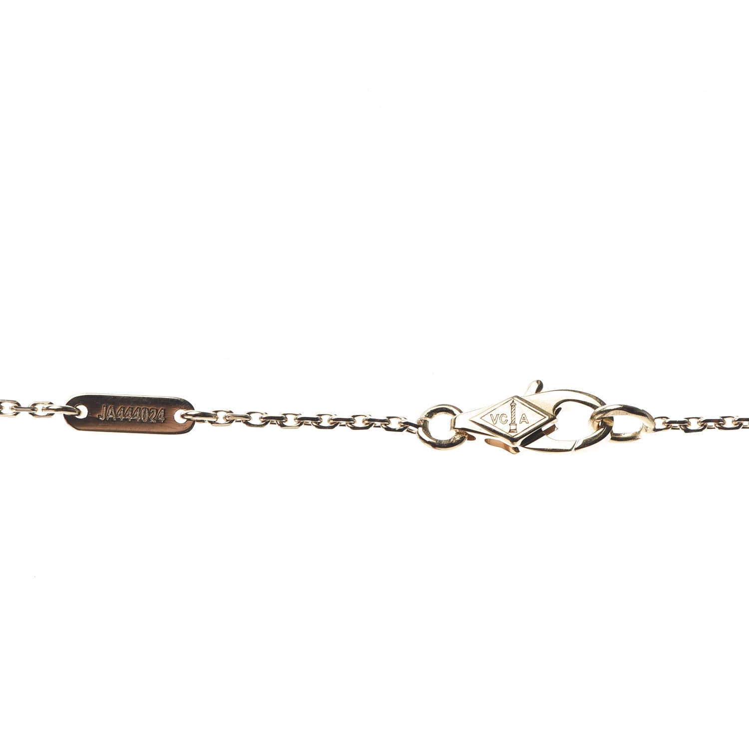 Van Cleef & Arpels 18K Yellow Gold Mother of Pearl Sweet Alhambra Pendant Necklace 5 of 6