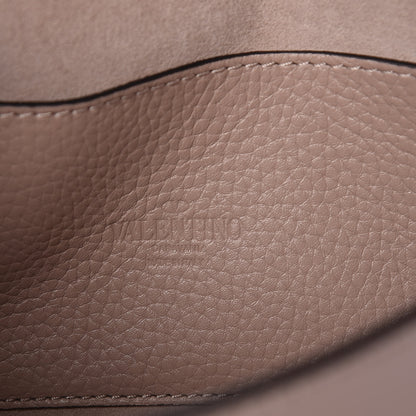 Valentino Garavani Pebbled Calfskin Medium Rockstud Flip Lock Crossbody Bag Poudre 6 of 9