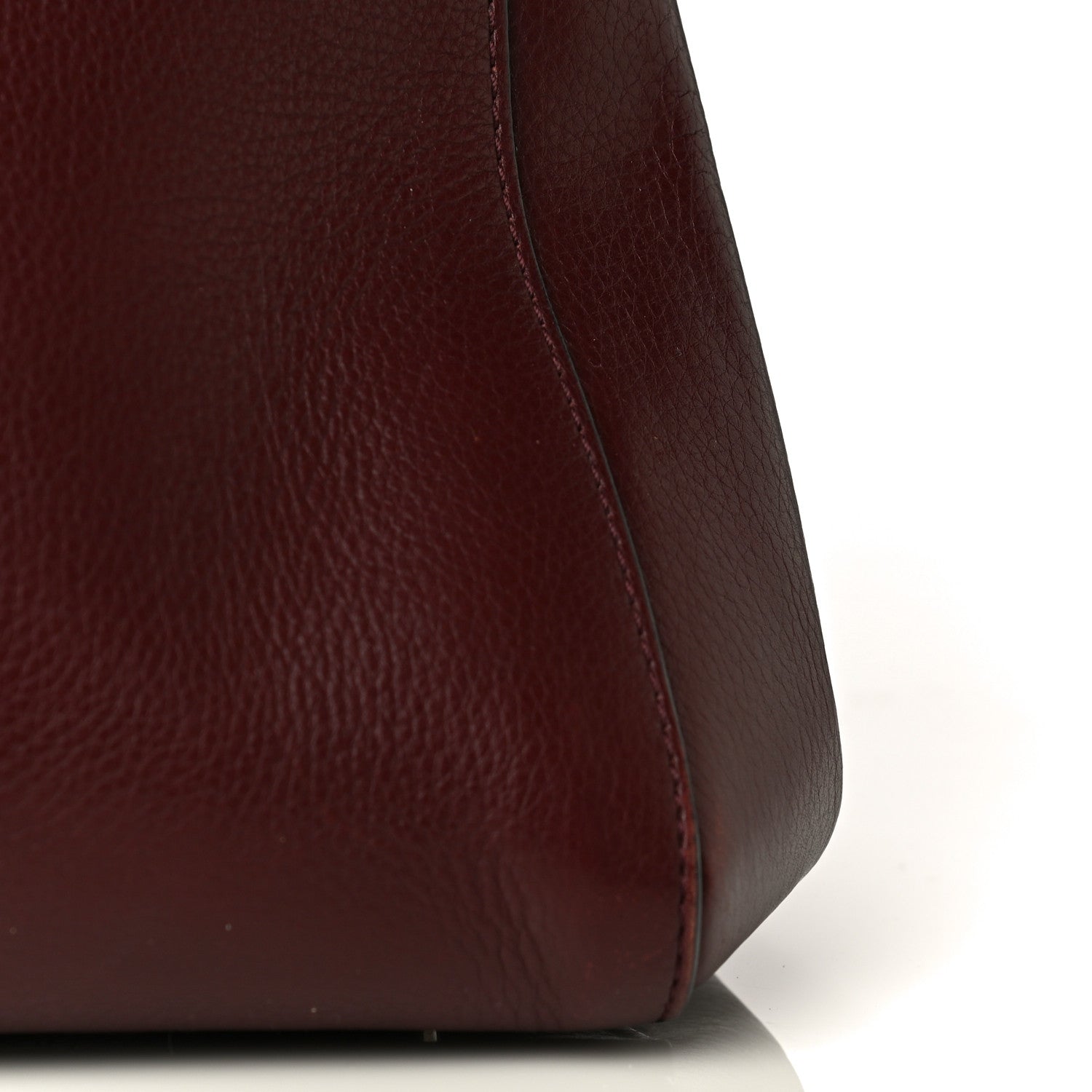 Celine Drummed Calfskin Large Edge Shoulder Bag Burgundy 22 of 32