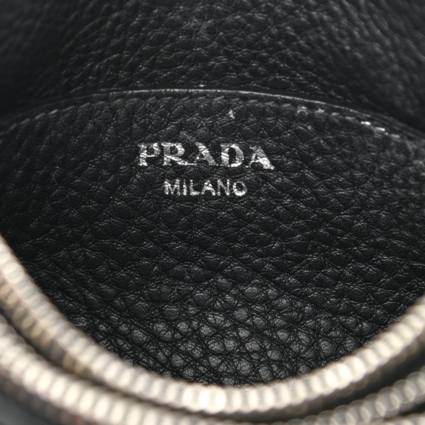 Vitello Daino Double Zip Crossbody Bag Black