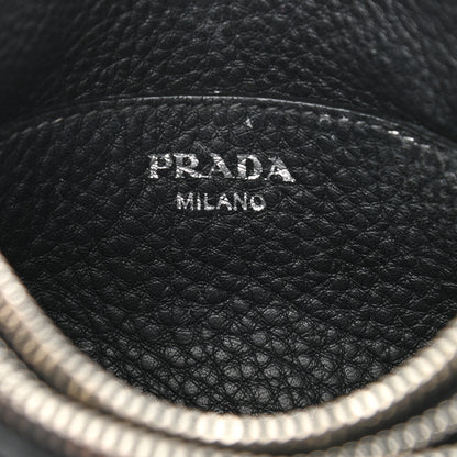 Prada Vitello Daino Double Zip Crossbody Bag Black 6 of 12