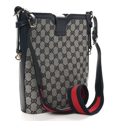 Gucci Monogram Messenger Bag Navy 3 of 10