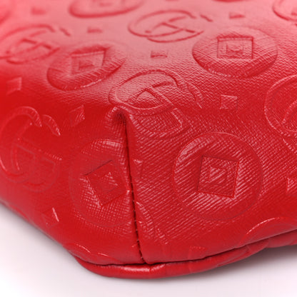 Gucci Calfskin Double G Embossed Childrens Belt Bag Red 10 of 10