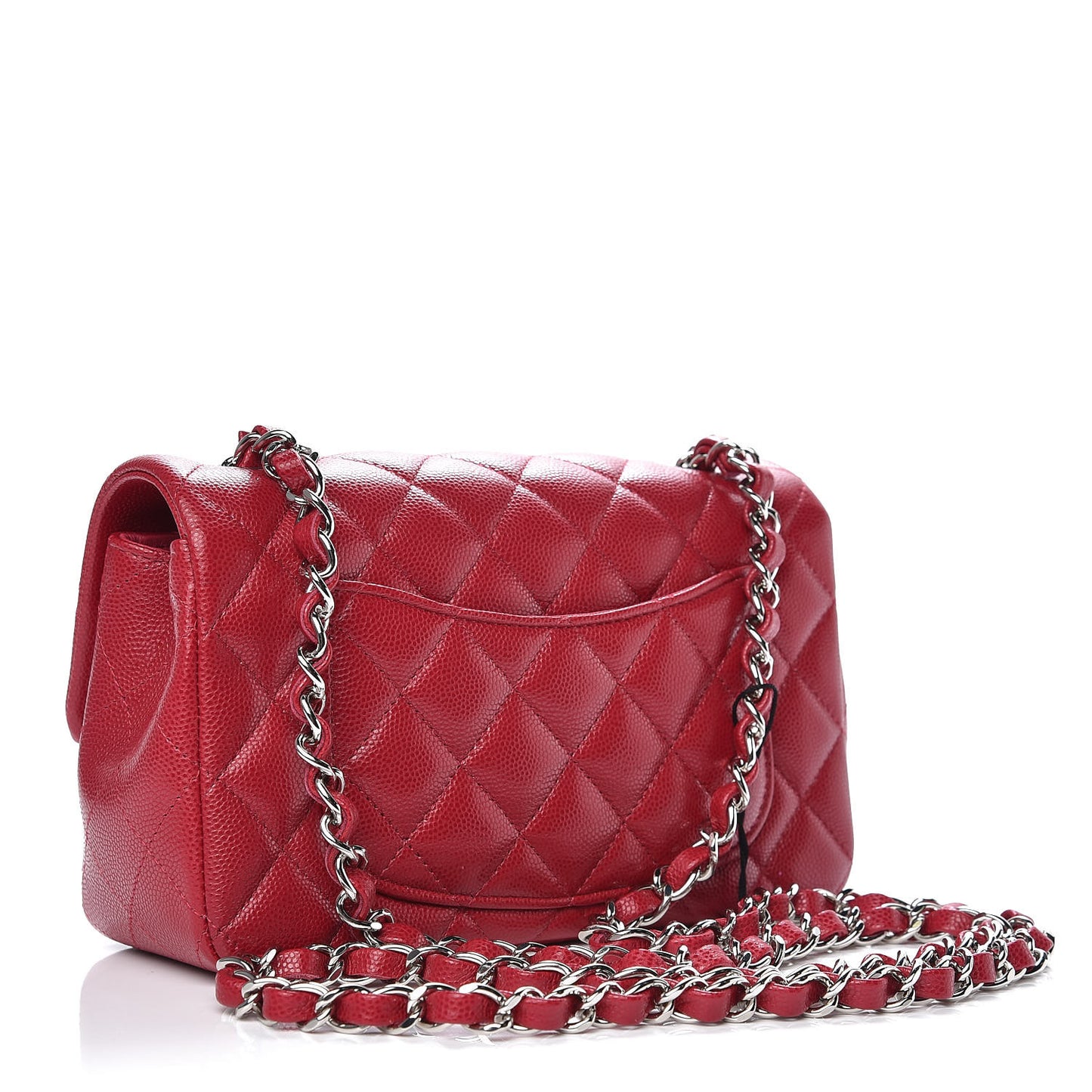 Caviar Quilted Mini Rectangular Flap Pink