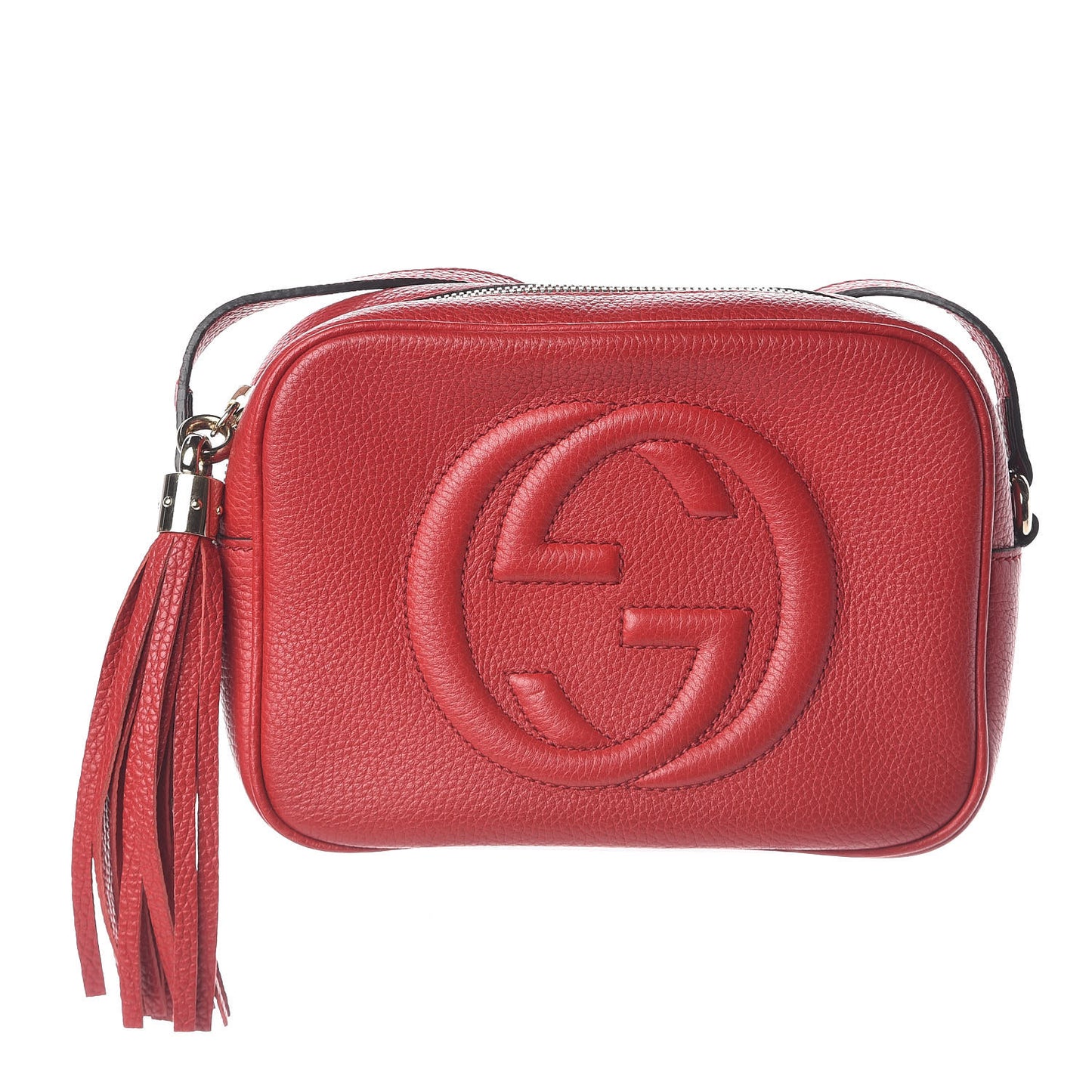 Pebbled Calfskin Small Soho Disco Bag Tabasco Red