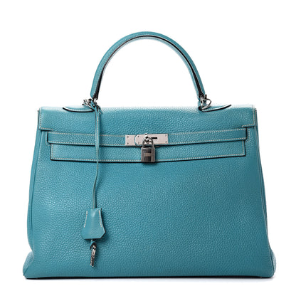 Hermes Togo Kelly Retourne 35 Blue Jean 1 of 17