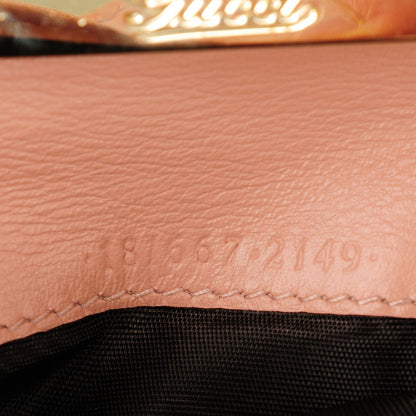 Gucci Monogram Python Metal Bar French Flap Wallet Pink 7 of 7
