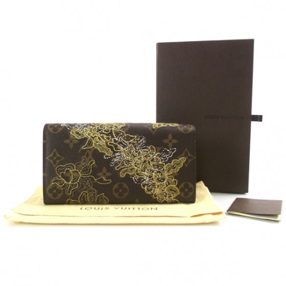 Louis Vuitton Monogram Dentelle Sarah Wallet Gold 2 of 7