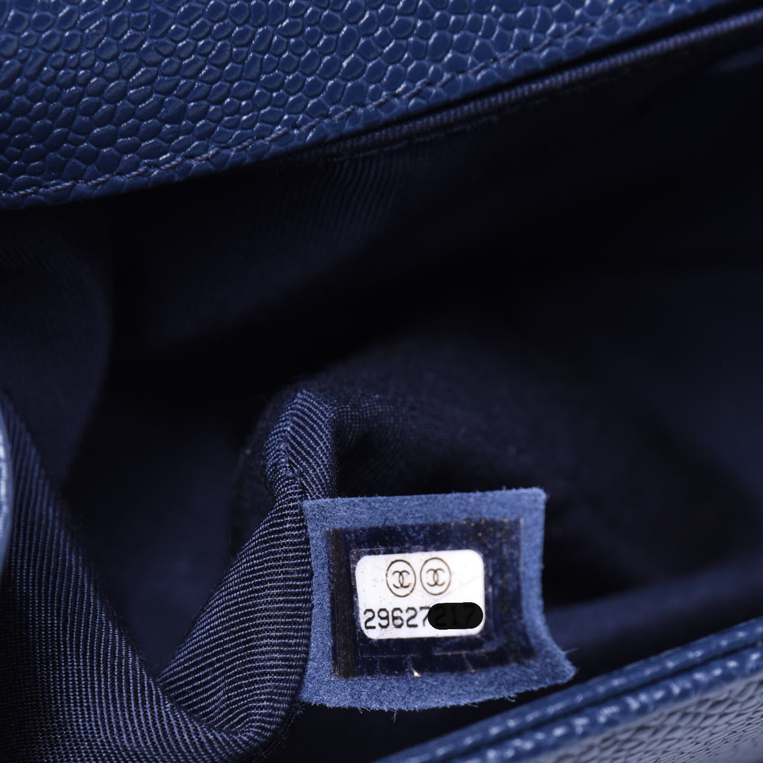 Chanel Caviar Quilted Medium Boy Flap Blue 7 of 14