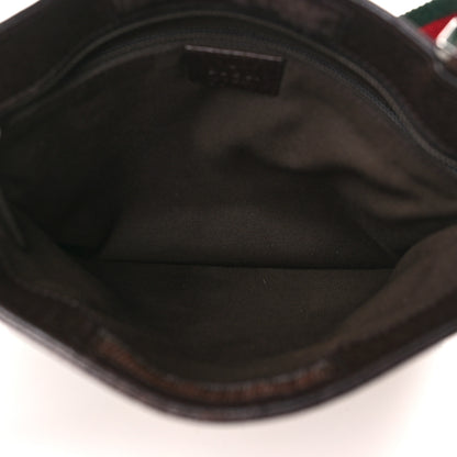 Gucci GG Monogram Web Messenger Crossbody Bag Dark Brown 5 of 9