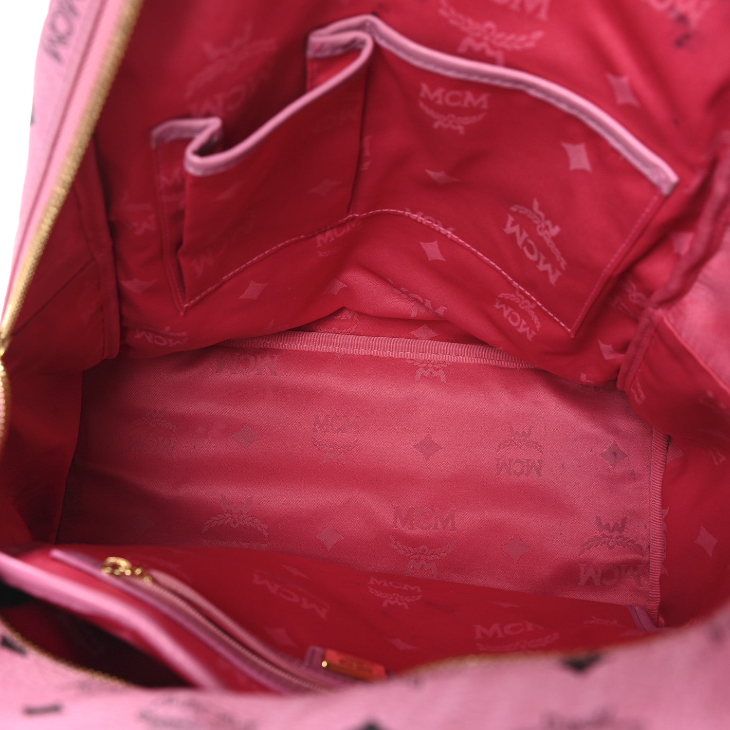 MCM Visetos Medium Sprinkle Stud Stark Backpack Pink 1756856