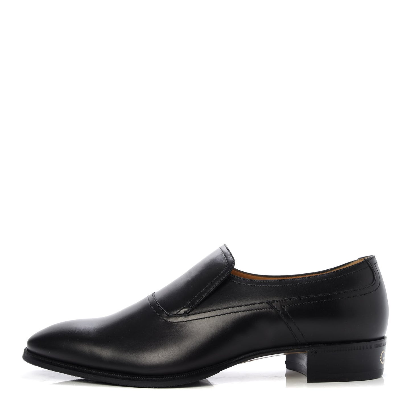 Calfskin Mens Classic Logo Loafers 9.5 Black