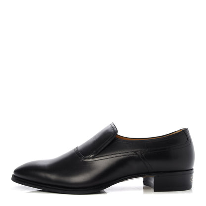 Gucci Calfskin Mens Classic Logo Loafers 9.5 Black 1 of 10