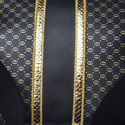 Gucci X DAPPER DAN Calfskin Laminated Ayers GG Micro Monogram Mens Belt Bag Black 12 of 13
