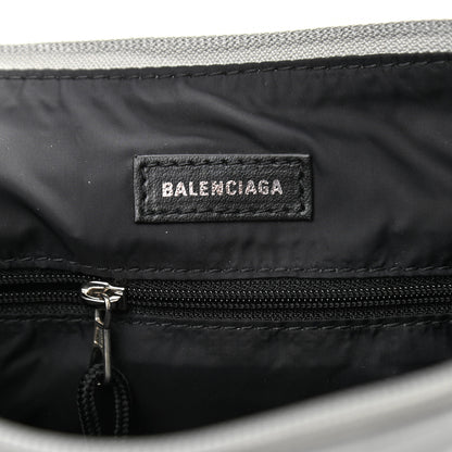 Balenciaga Recycled Sport Nylon Logo Embroidered Wheel Sling Bag Balenciaga Grey Black 5 of 8