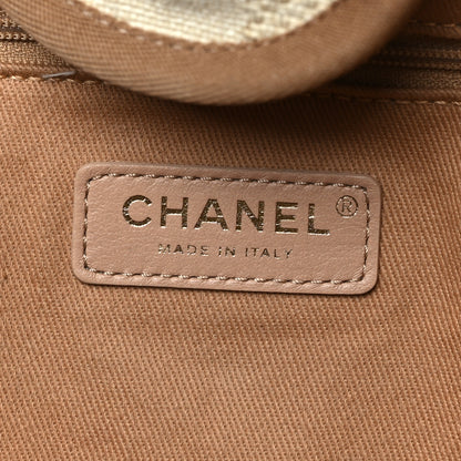 Chanel Mixed Fibers Striped Medium Deauville Tote Beige 6 of 11