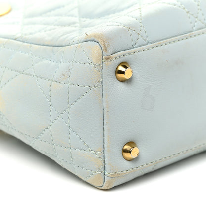 Christian Dior Lambskin Cannage Mini Lady Dior Light Blue 8 of 29