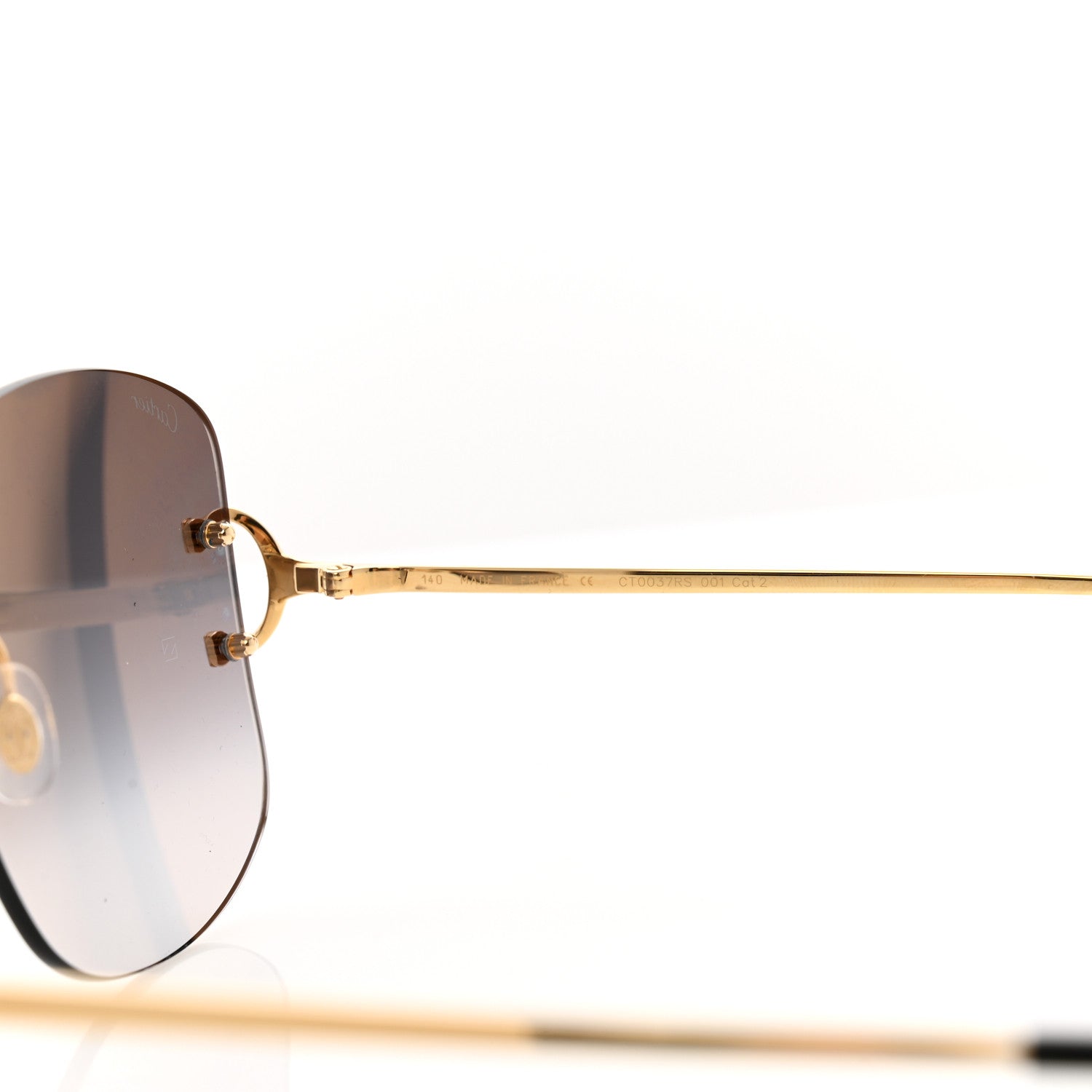 Cartier Metal C Decor Sunglasses CT0037RS Gold 6 of 8