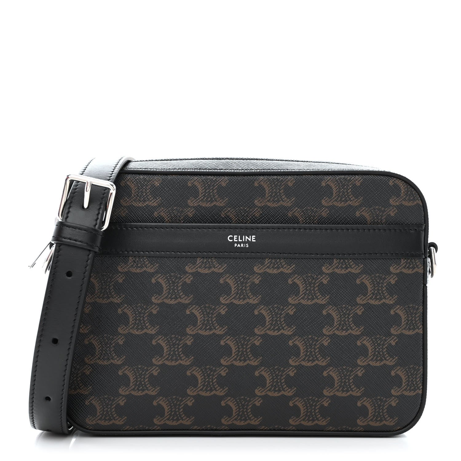 Celine Triomphe Canvas Small Messenger Bag Black 1 of 12