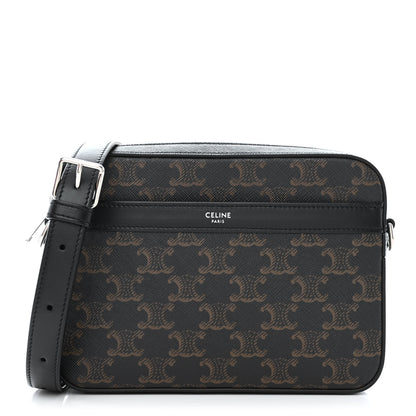 Celine Triomphe Canvas Small Messenger Bag Black 1 of 12