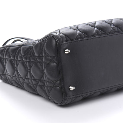 Christian Dior Lambskin Cannage Medium Lady Dior Black 6 of 10