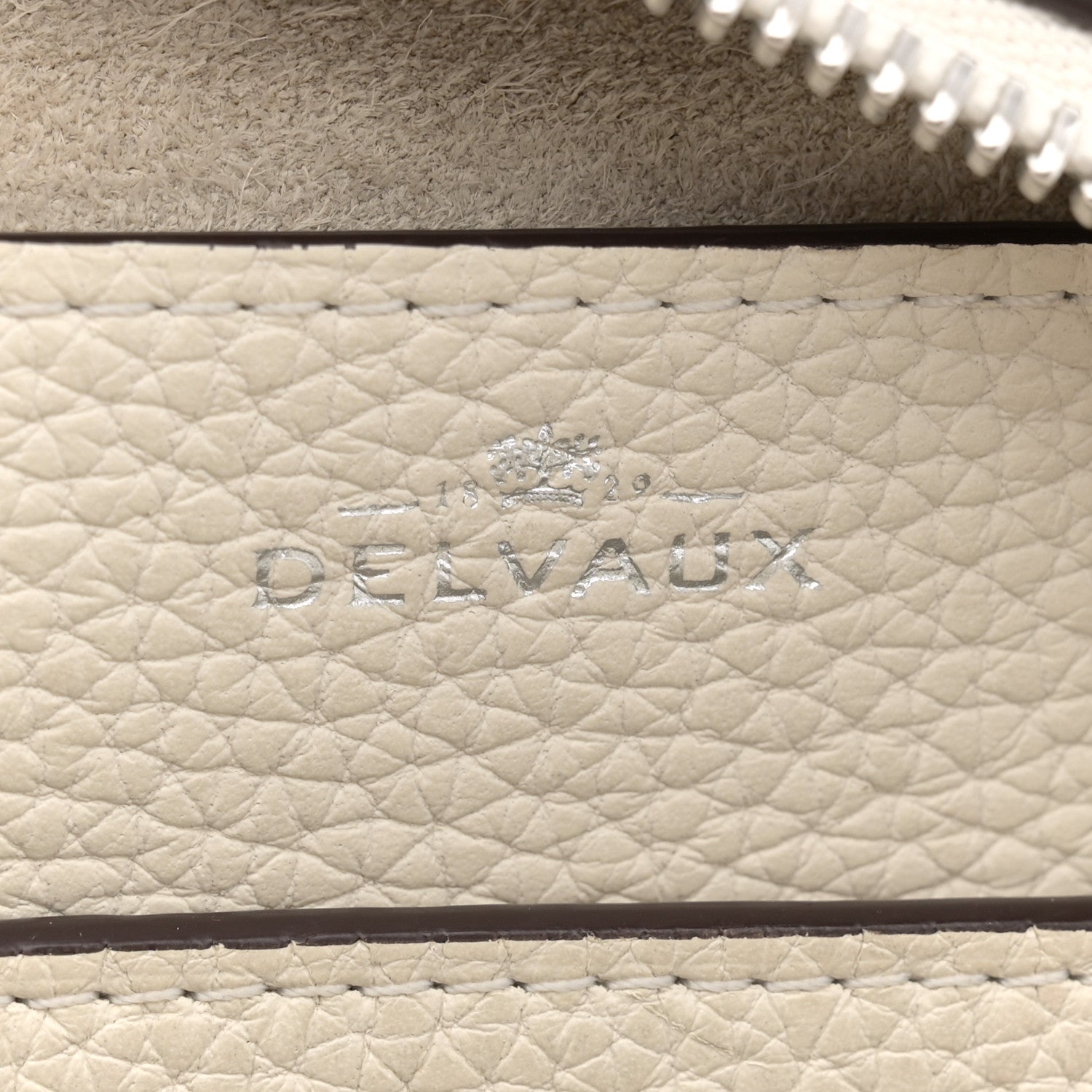 Delvaux Taurillon Soft Mini Cool Box Satchel Ivory 6 of 14
