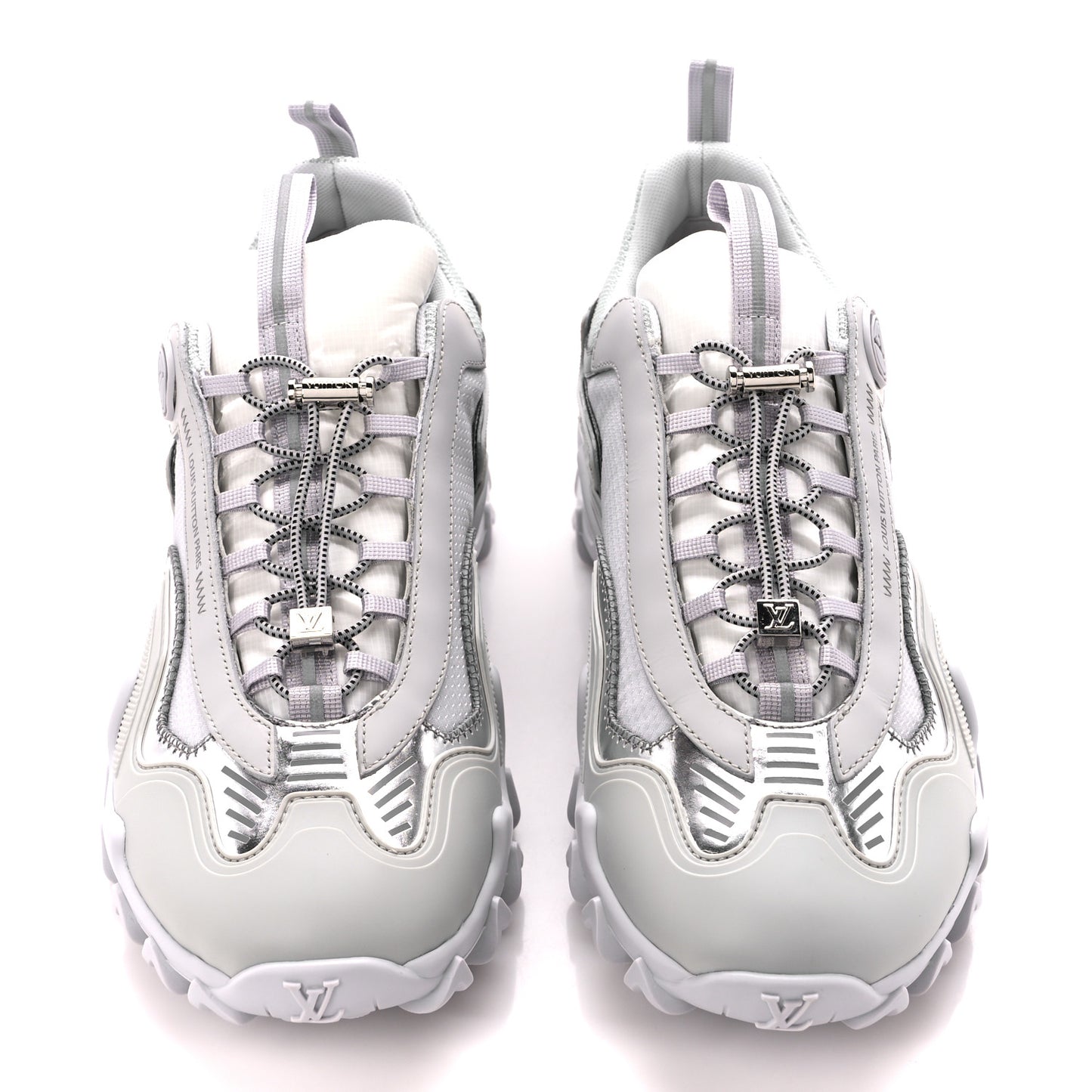 Technical Fabric LV Rush Sneakers 38.5 Silver