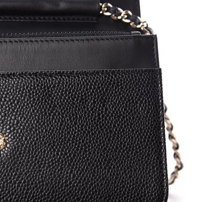 Chanel Caviar Timeless CC Wallet On Chain WOC Black 13 of 14