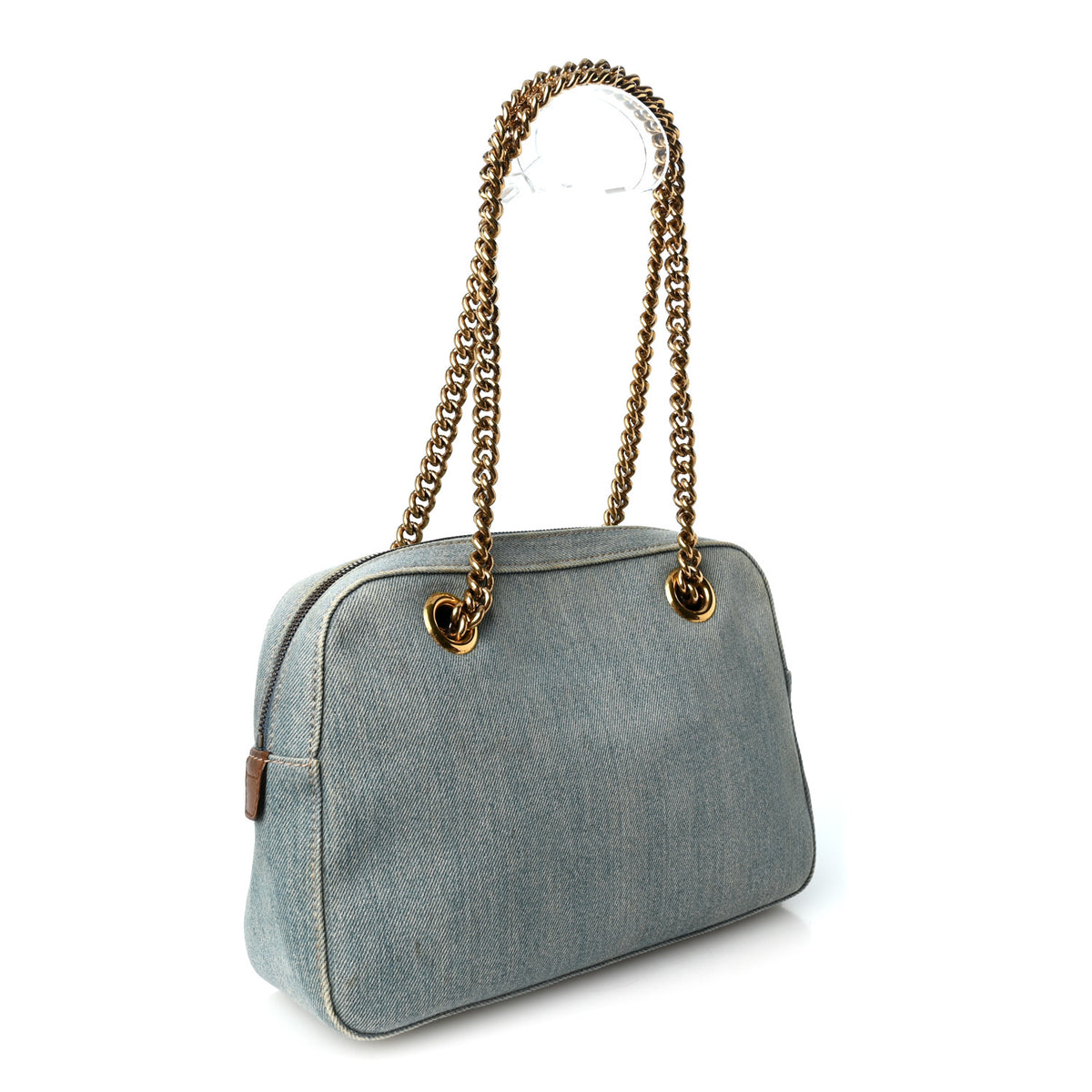 Gucci Denim Small Soho Bowler Blue 3 of 10