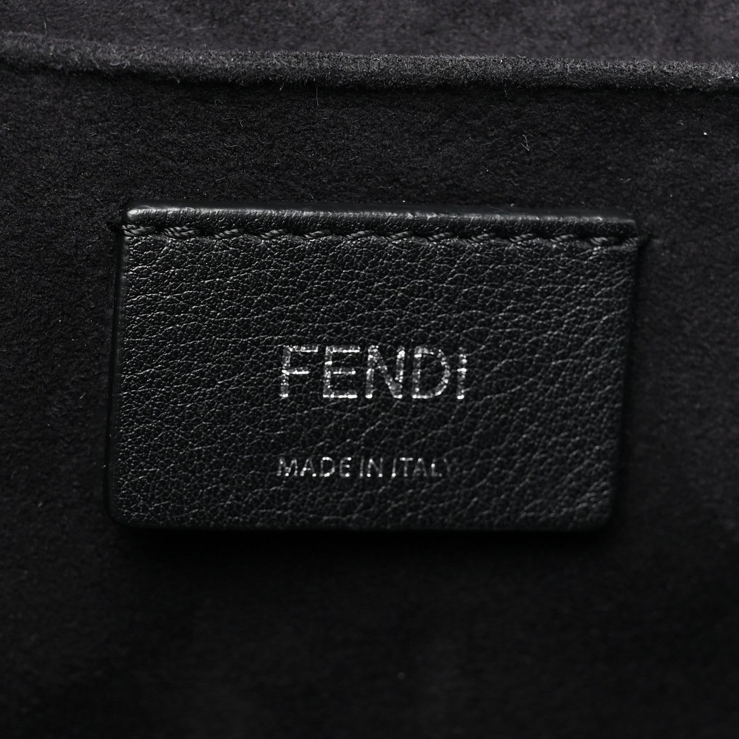 Fendi Vitello Century Velvet F is Fendi FF Kan I Shoulder Bag Black Tobacco 6 of 11
