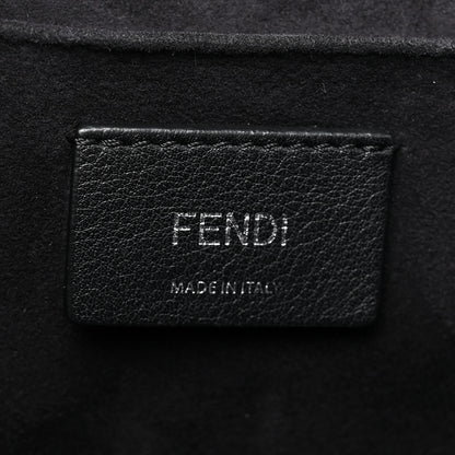 Fendi Vitello Century Velvet F is Fendi FF Kan I Shoulder Bag Black Tobacco 6 of 11