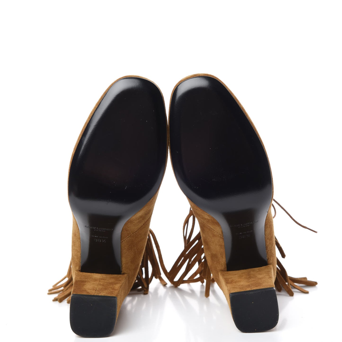 Suede Babies 90 Fringe Ankle Boots 38.5 Light Tan