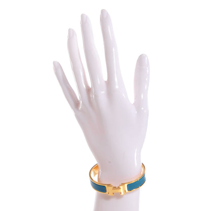 Hermes Enamel Narrow Clic Clac H Bracelet PM Bleu Indien 2 of 6