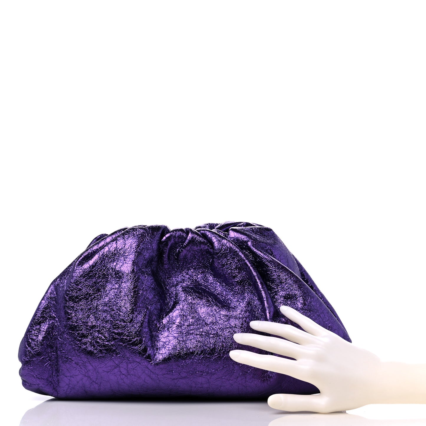 Metallic Crinkled Lambskin The Pouch Viola