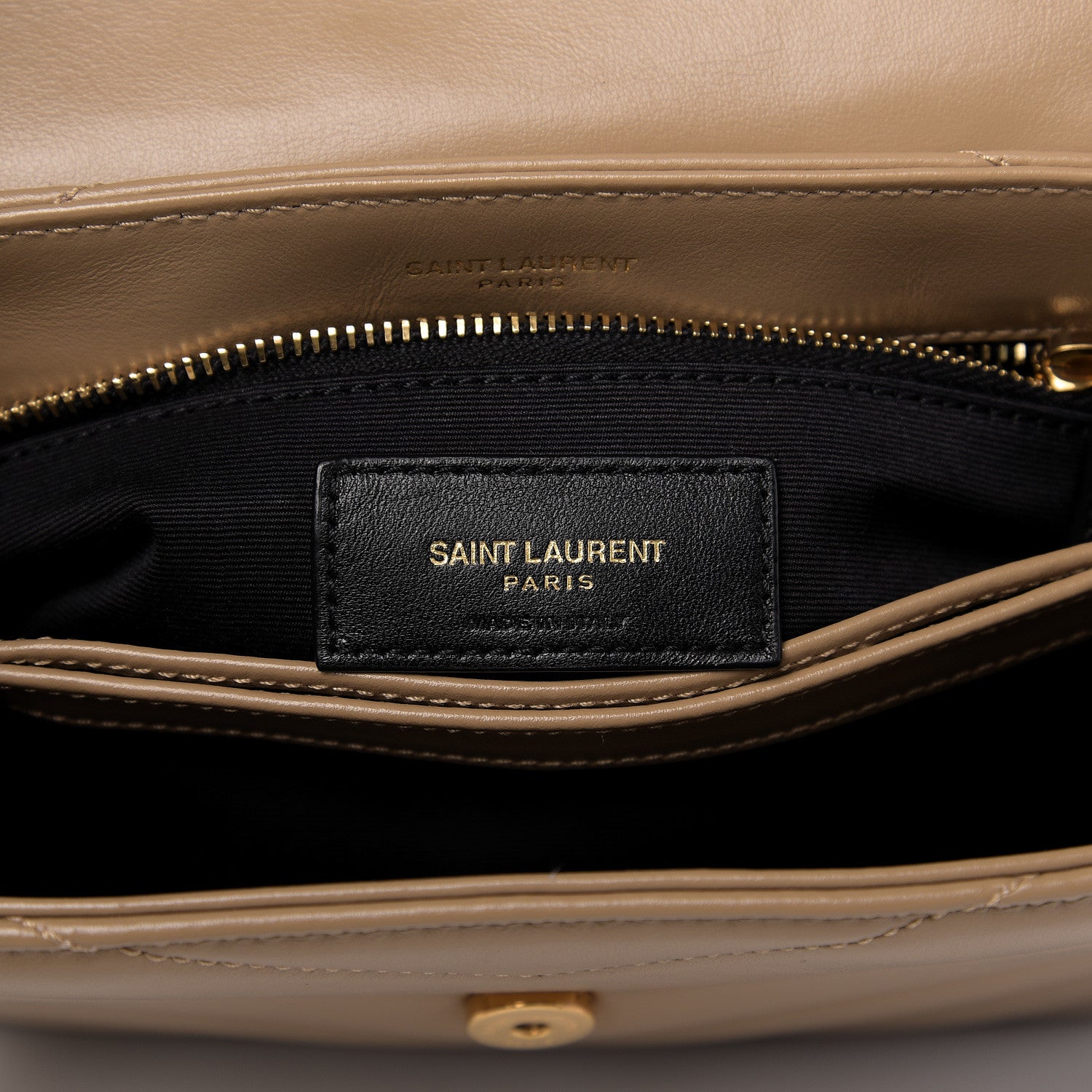 Saint Laurent Calfskin Y Quilted Monogram Toy Loulou Satchel Cork 6 of 10