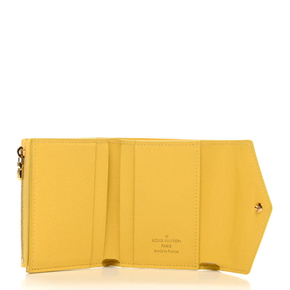 Louis Vuitton Damier Azur Zoe Wallet Jaune Pale 5 of 7
