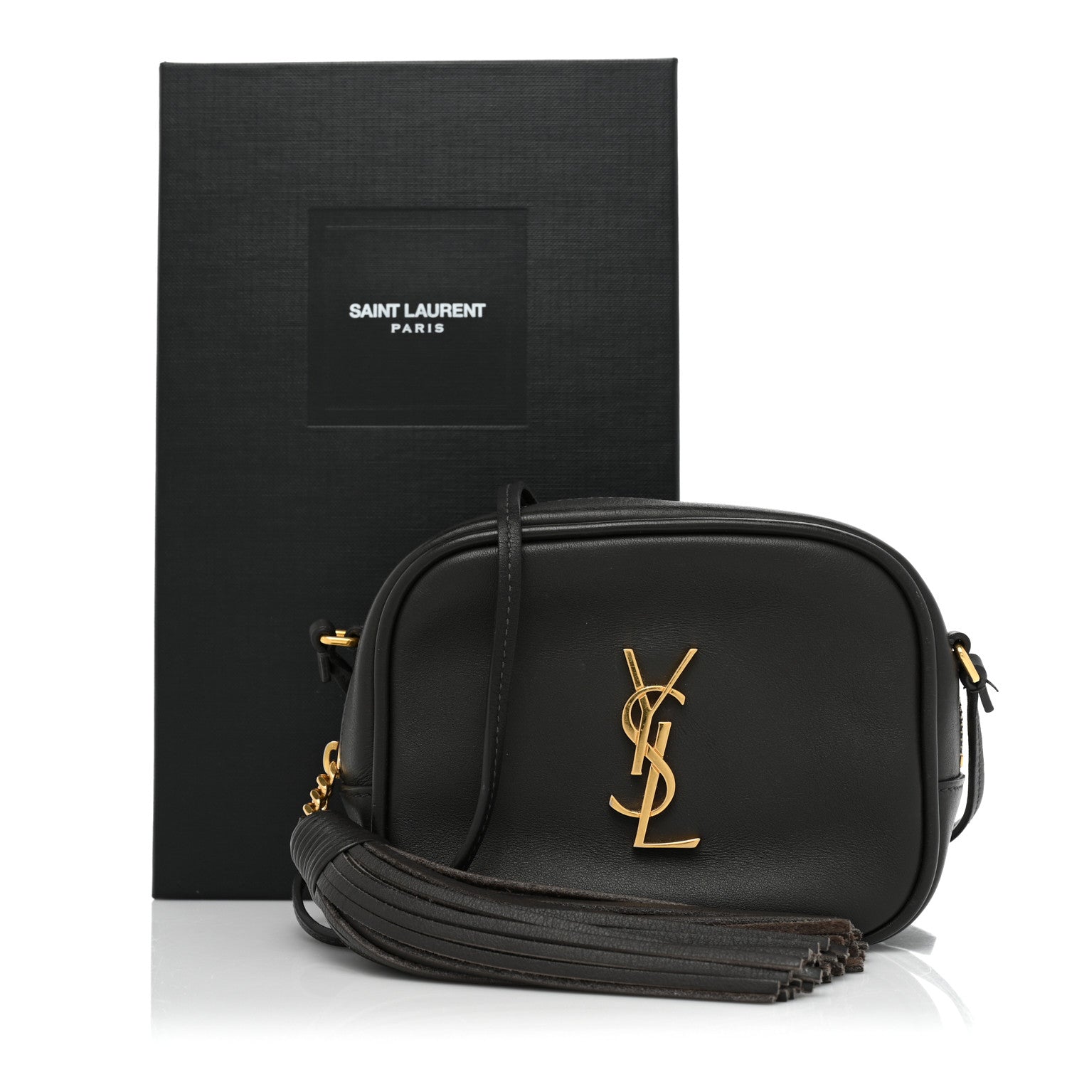 Saint Laurent Grained Lambskin Monogram Lou Camera Bag Dark Grey 12 of 12