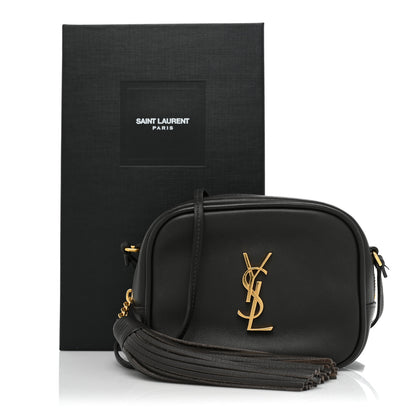 Saint Laurent Grained Lambskin Monogram Lou Camera Bag Dark Grey 12 of 12